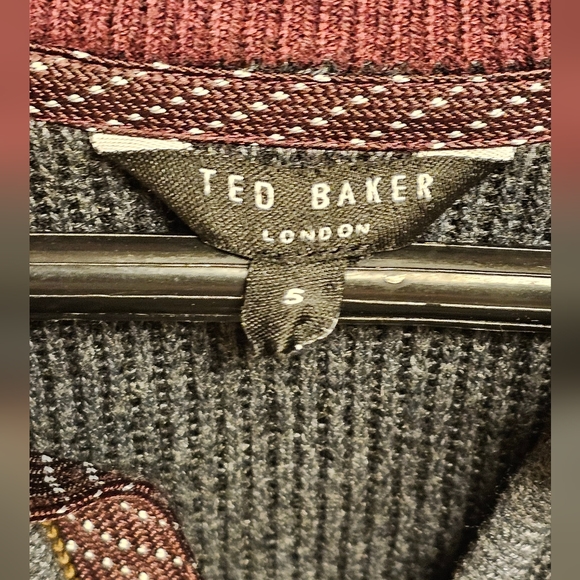 Ted Baker London Gray Stach Quarter Zip Sweater - Size 5 (XL) - Picture 5 of 13